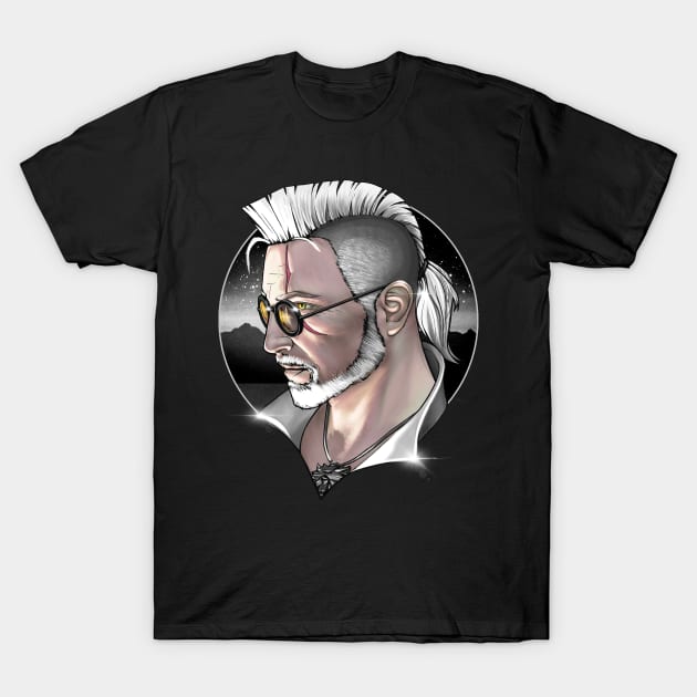 Cyberpunk Wolf [PLATINUM] T-Shirt by Lix